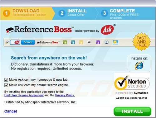 ReferenceBoss toolbar installer