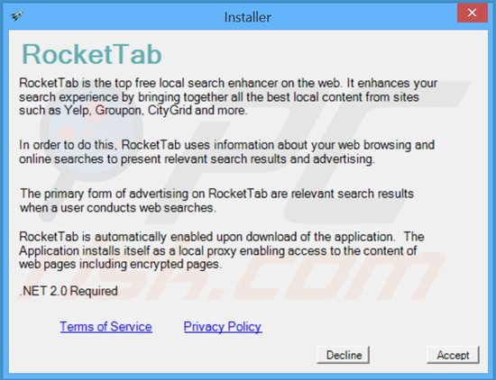 rockettab installer setup