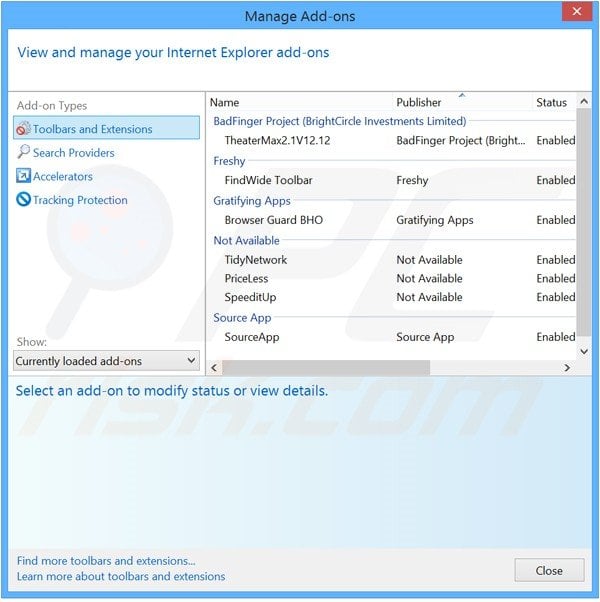 Removing Score Escape ads from Internet Explorer step 2