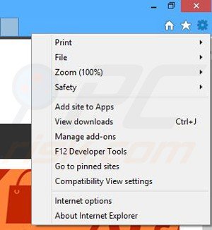 Removing ShoppingOn ads from Internet Explorer step 1
