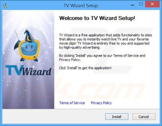 tv wizard adware installer setup