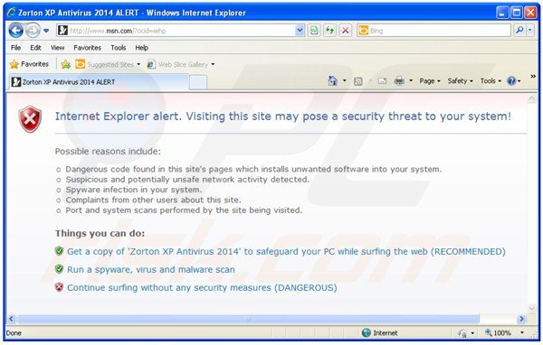 zorton xp antivirus 2014 blocking Internet access