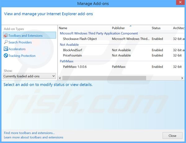 Removing MagnoPlayer ads from Internet Explorer step 2