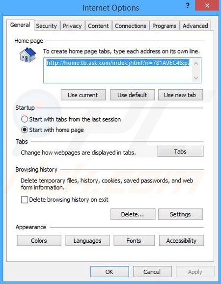 Removing MindDabble from Internet Explorer homepage