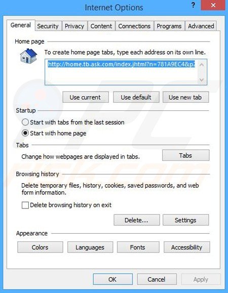 Removing MyFunCards from Internet Explorer homepage