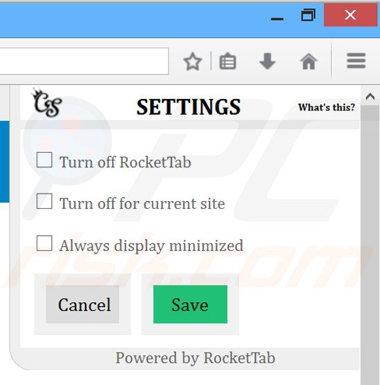 rockettab adware generating intrusive online ads