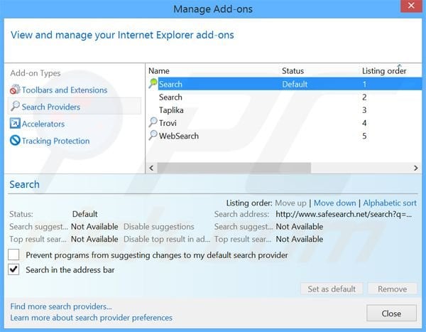 How to get rid of SafeSearch.net Redirect - virus removal guide (updated)