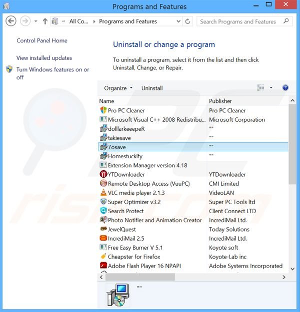 shoppi adware uninstall via Control Panel