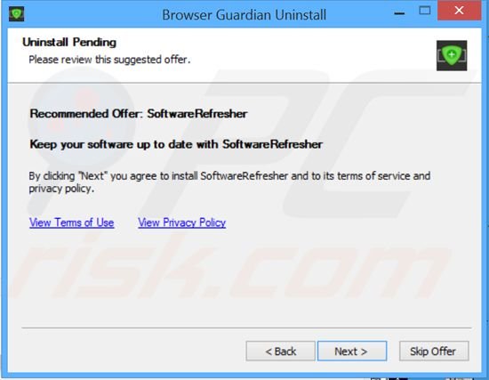 Deceptive installer used in SoftwareRefresher distribution