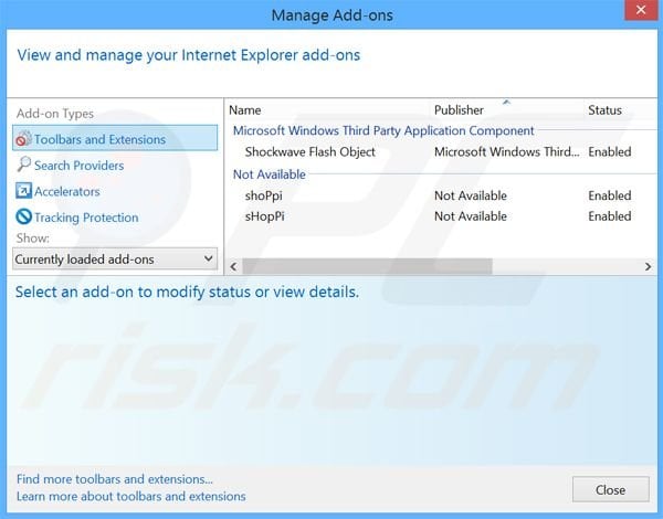Removing takesave ads from Internet Explorer step 2