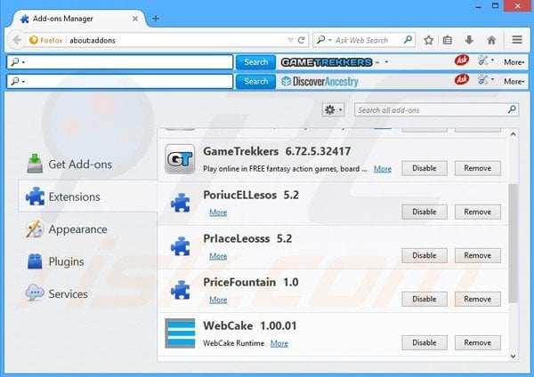Removing tanzuki ads from Mozilla Firefox step 2