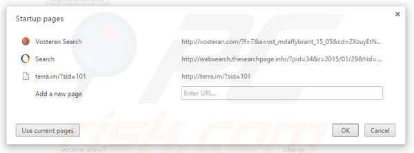Removing terra.im from Google Chrome homepage