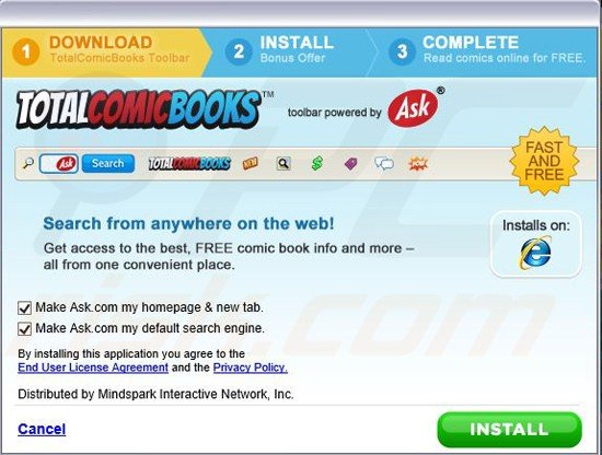 TotalComicBooks toolbar installer