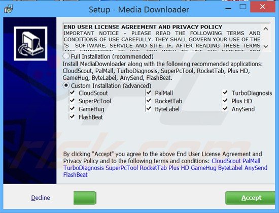 byte label adware installer