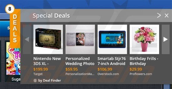 deal finder coupon ads