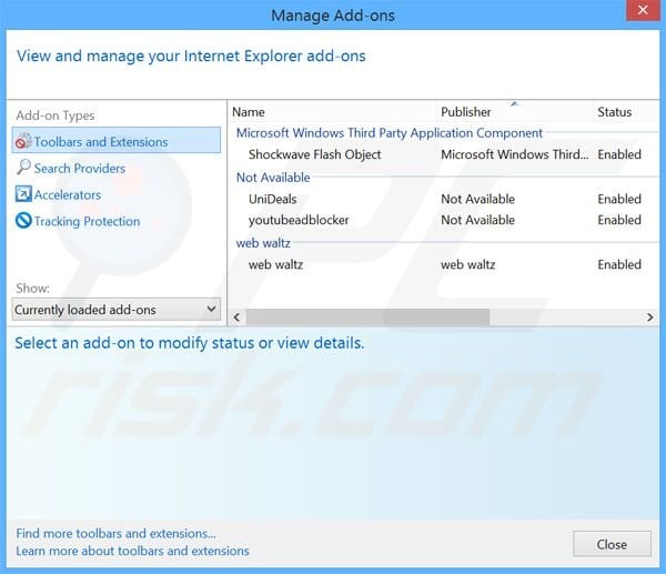 Removing External Source ads from Internet Explorer step 2