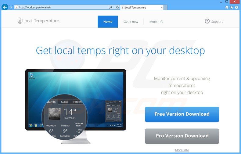 local temperature adware