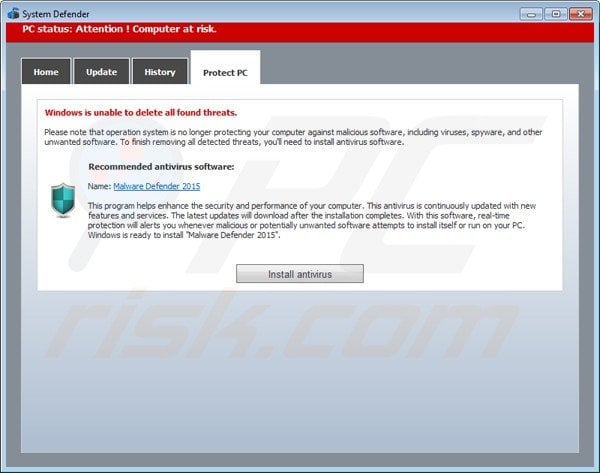 malware defender 2015 scam