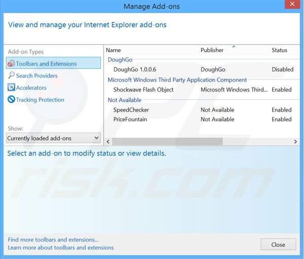 Removing NavRight ads from Internet Explorer step 2