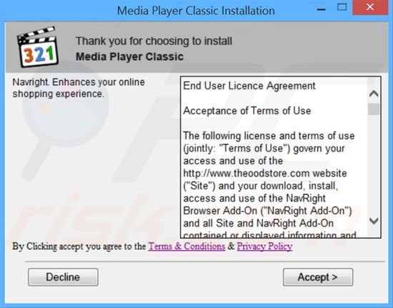 NavRight adware installer