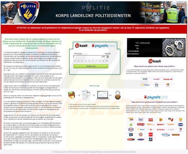 netherlands politie ransomware virus reveton 2015