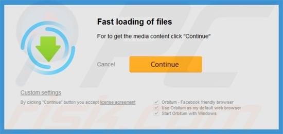 Orbitum adware installer