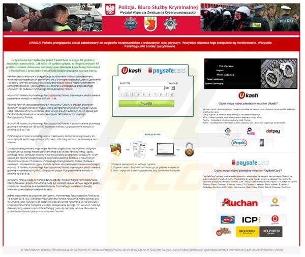 poland Biuro Służby Kryminalnej ransomware virus reveton 2015