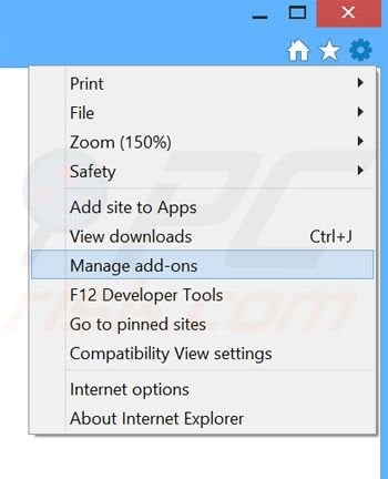 Removing Premium Download Manager ads from Internet Explorer step 1
