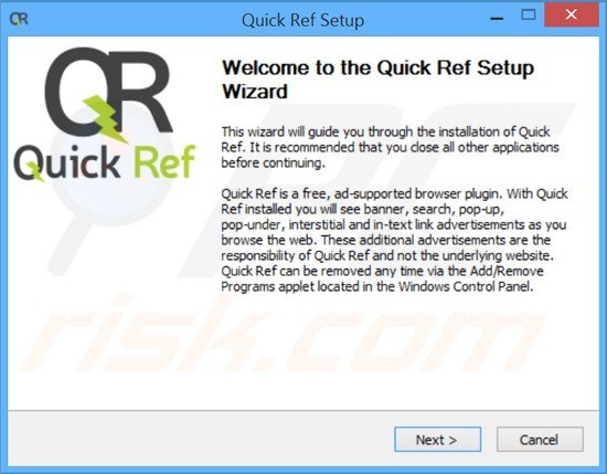 quickref adware installer setup
