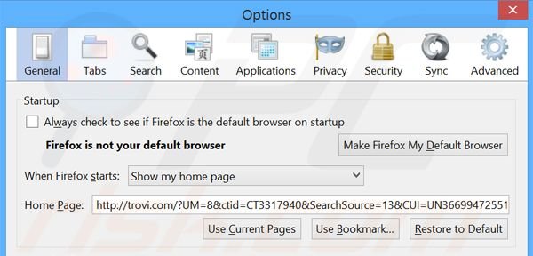 Removing RadioTotal toolbar from Mozilla Firefox homepage