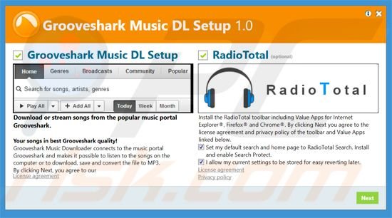 RadioTotal Toolbar Installer