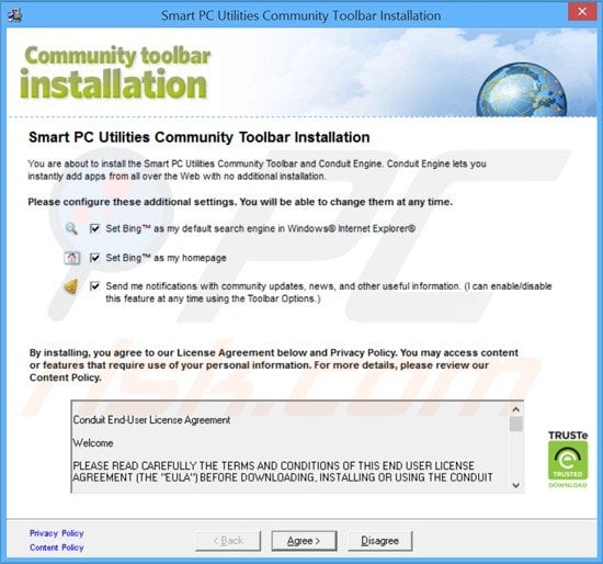 search.conduit.com browser hijacker installer