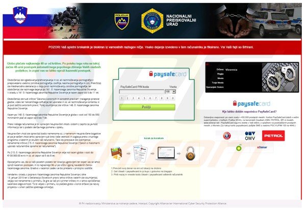 slovenia Nacionalni Preiskovalni Urad ransomware virus reveton 2015