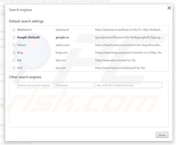 Removing FreeOnlineRadioPlayerRecorder from Google Chrome default search engine