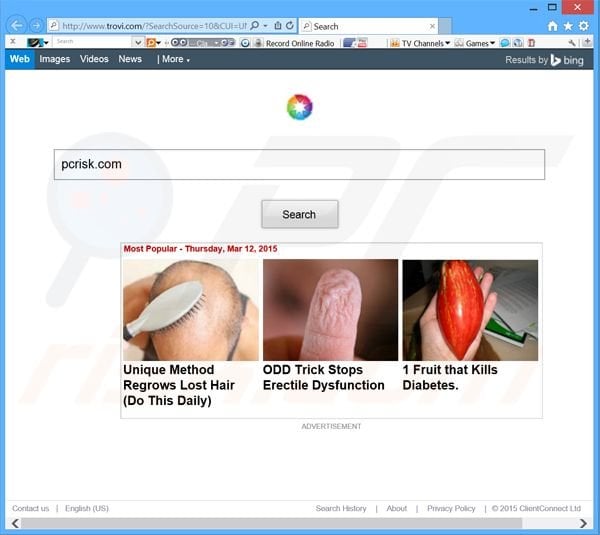 FreeOnlineRadioPlayerRecorder browser hijacker