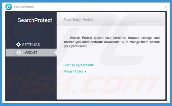 Application used by searches.globososo.com browser hijacker to prevent user from reverting the modifications