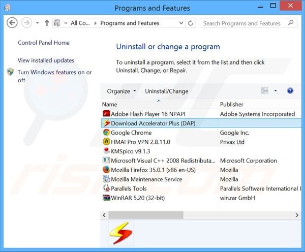 go.speedbit.com browser hijacker uninstall via Control Panel