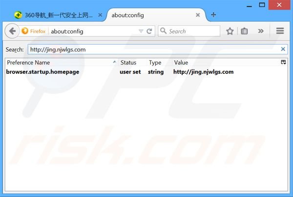 Removing hao.360.cn from Mozilla Firefox default search engine