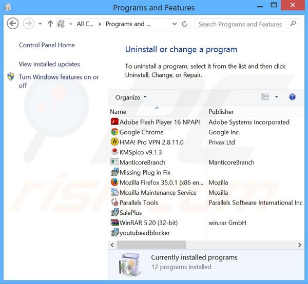 HitBuzz adware uninstall via Control Panel