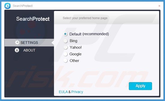 luckysearches.com search protect application