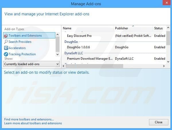 Removing MacSpend ads from Internet Explorer step 2
