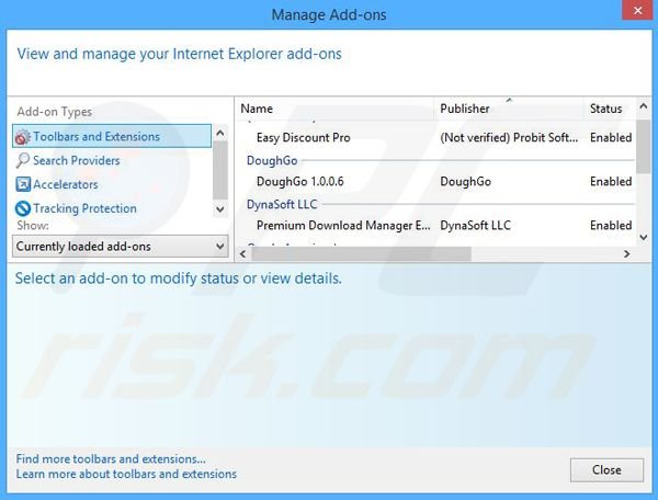 Removing MacSpend ads from Internet Explorer step 2