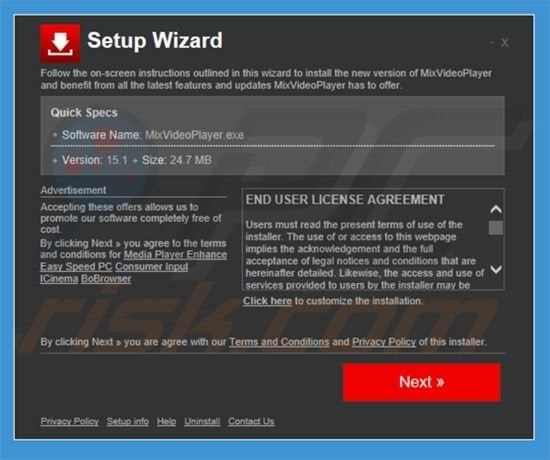 MediPlayer adware installer