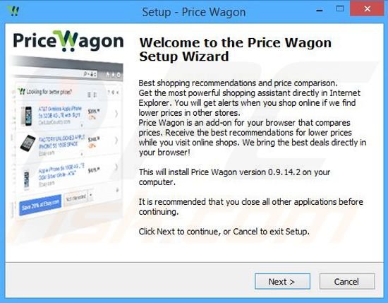 Price Wagon adware installer