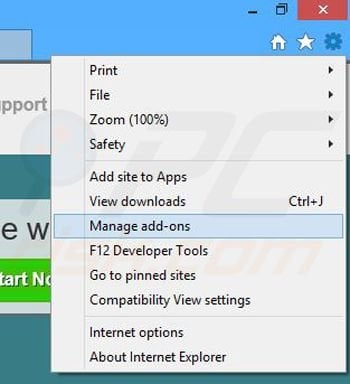 Removing Shop Easy ads from Internet Explorer step 1