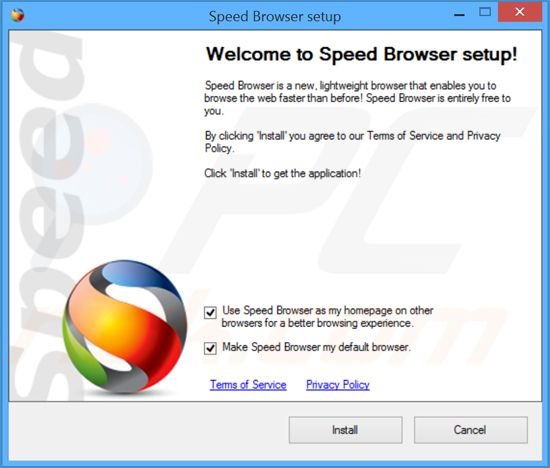 Speed Browser adware installer