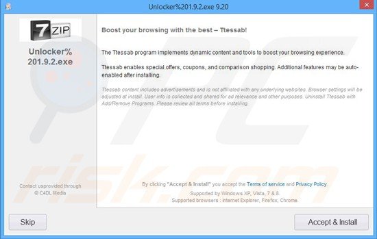 ttessab adware installer