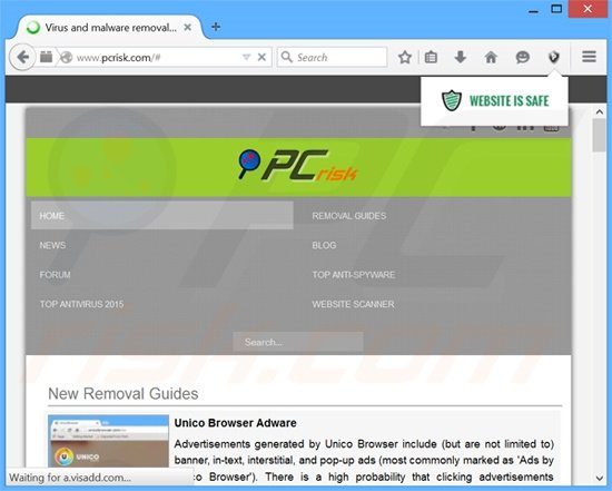 Web Protector adware screenshot