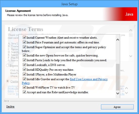 Installer used in 1Player adware distribution