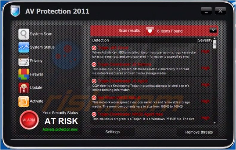AV Protection 2011 fake antivirus